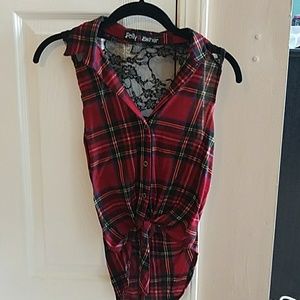 Plaid sleeveless